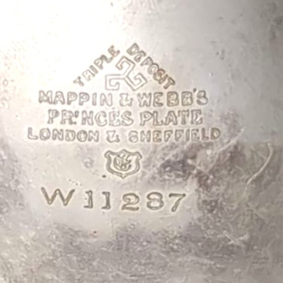 Mappin & Webb Prince's Plate Small Round Grapes Trinket Dish London Sheffield - Picture 11 of 11